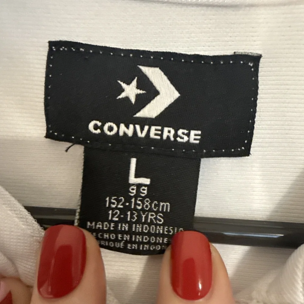 Converse Chuck Taylor Full Zip Track Jacket White‎ Blue Red Athletic Boys Large